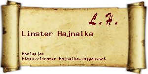 Linster Hajnalka névjegykártya